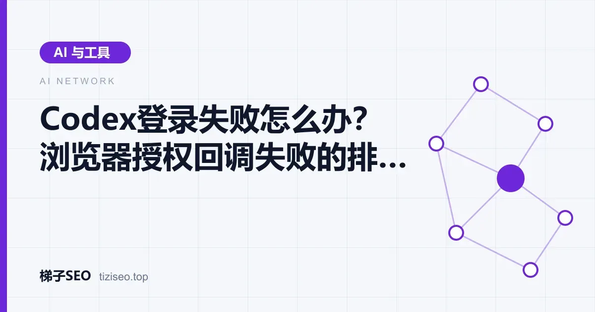 Codex命令行登录时浏览器授权与本机回调流程的排查示意图