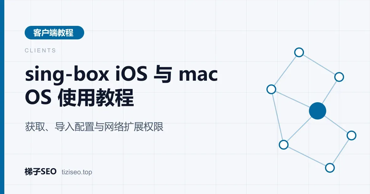 iPhone 与 Mac 上 sing-box 客户端配置页面并排显示的示意图